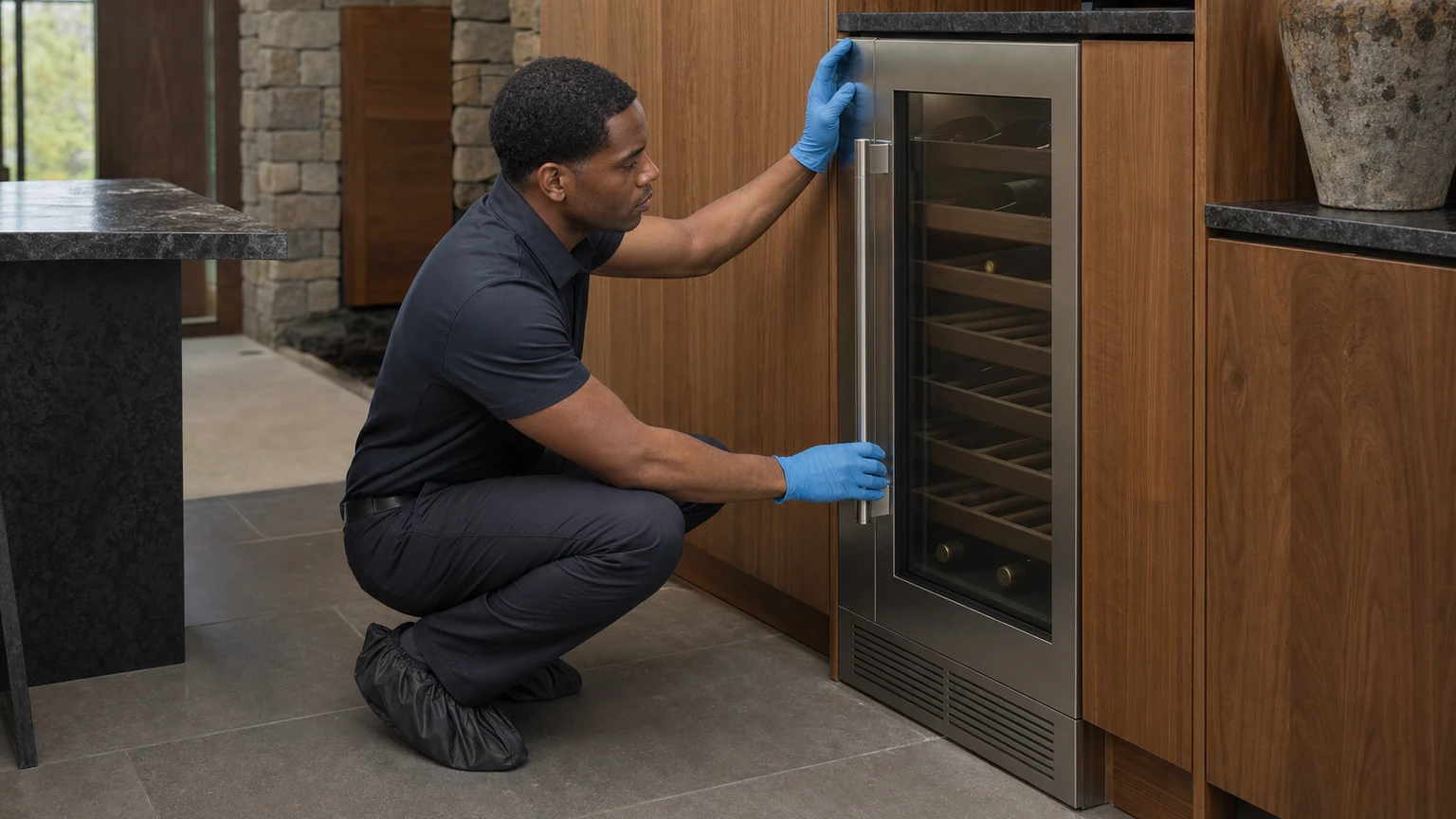 Wine cooler diagnostic visit in North Stamford